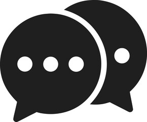 chat bubble silhouette vector illustration on white background