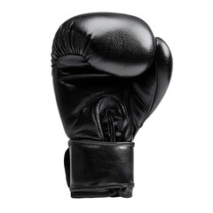 Professional High-Quality Black Boxing Glove Isolated on White Background
