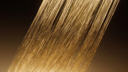Close-up of golden water flowing, creating a beautiful cascade effect.