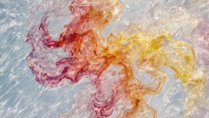 Abstract Watercolor Swirl - A Vibrant Dance of Color and Texture.