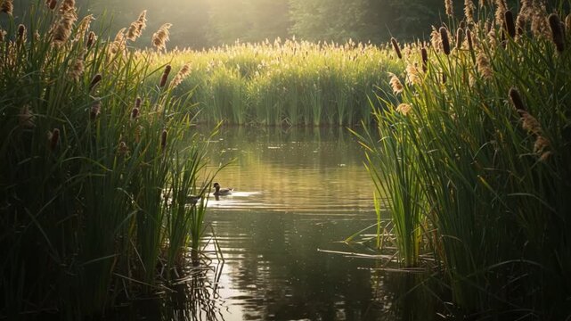 grass in the water