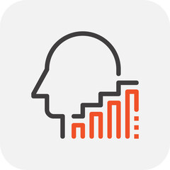 Modern progress flat line vector illustration icon design concept. Icon for mobile and web graphics. Flat symbol, logo creative concept. Simple and clean flat pictogram