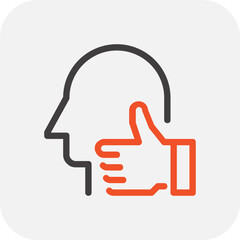 Modern good job flat line vector illustration icon design concept. Icon for mobile and web graphics. Flat symbol, logo creative concept. Simple and clean flat pictogram