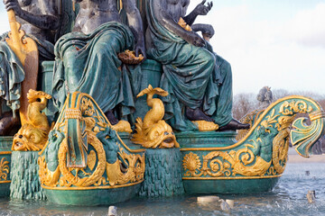 Fontaine des Mers on Place Concorde in Paris, Paris