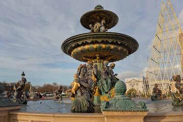 Fontaine des Mers on Place Concorde in Paris, Paris