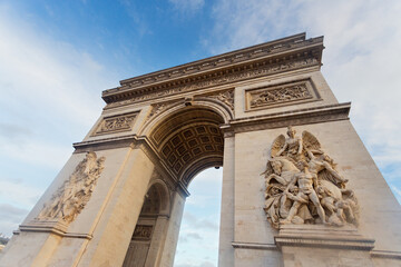 Panoramic view of Arc de Triomphe de l&rsquo;&Eacute;toile in Paris, France