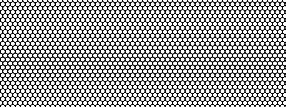 Hole mesh with dot and metal for texture or pattern. Grill black with speaker and circle and mesh. Hole with dot and mini for fiber or net, sheet with vector and silver for point or circular.