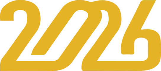 Beautiful happy new year 2026 colorful text design