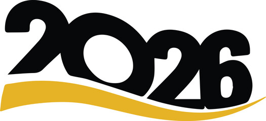 Beautiful happy new year 2026 text design