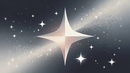 Radiant celestial starburst glowing brightly amidst shimmering galaxy dust and twinkling cosmos