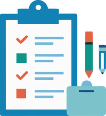 Office Productivity Concept in Flat Vector Style