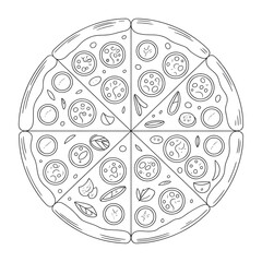 pizza vector illustration