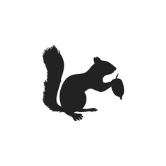 Fototapeta premium Squirrel Silhouette Vector