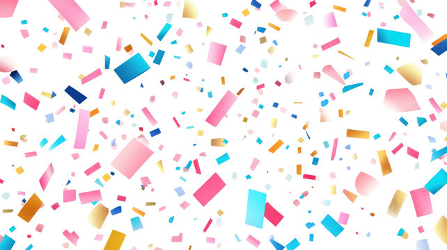 PNG Abstract shapes and confetti background colorful design.
