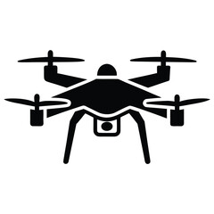 Drone Flying Vector Illustration on White Background
