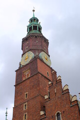 das alte Rathaus in Breslau, Polen