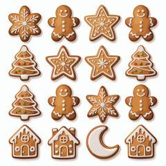 Delicious holiday gingerbread cookies assortment baking christmas treats festive season sweets and dessert collection