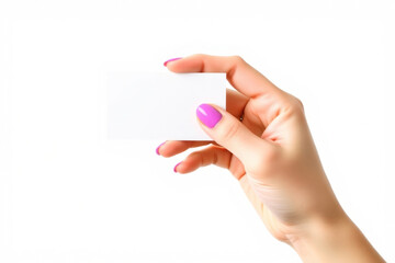 Obraz premium Elegant Hand Holding Blank Card