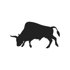 cow and bull silhouette