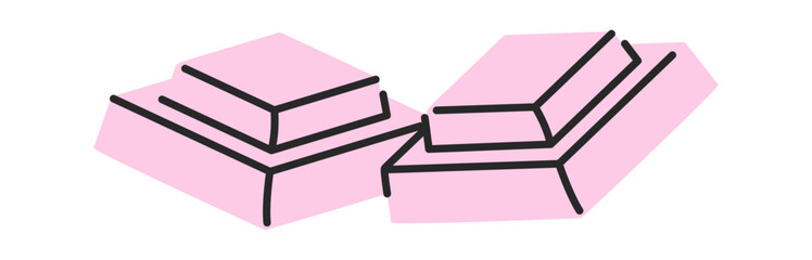 Two pieces of chocolate snack