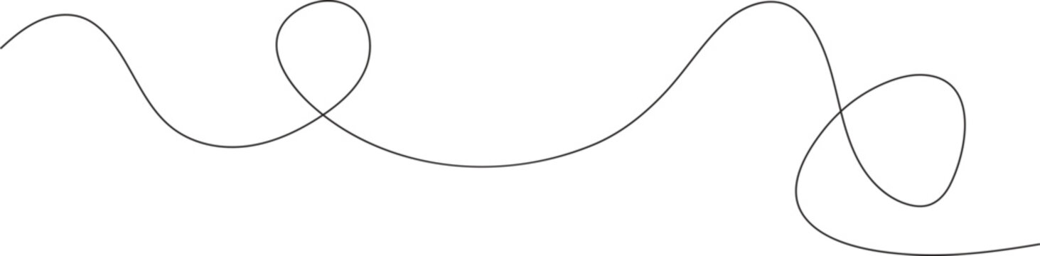 Wavy line pattern with curvy abstract squiggles, modern continuous line art wiggle illustration, minimal abstract design background