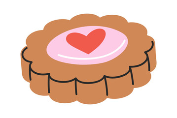 Valentines day crispy cookie design