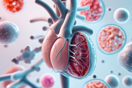 human blood and heart