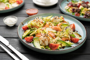 Caesar Salad with creamy, crunchy croutons and shaved Parmesan.