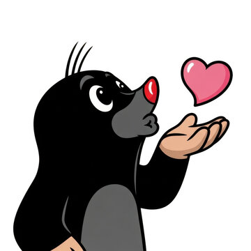 Krtek isolated on transparent background