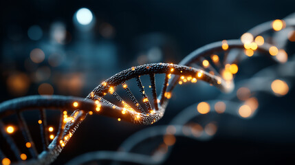 Flowing streams of ATCG nucleotide letters forming DNA sequence faceless bioinformatics visualization defocused genome annotation pipeline background computational sequence anal