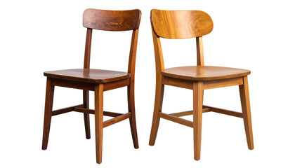  2. Classic and Modern Wooden Chair S3. Furniture Chair Design Collection, isolated on transparent backgroundet, isolated on transparent background