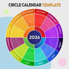 Circle Calendar 2026 Template