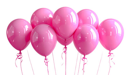 1. Pink Balloons Party Decoration, isolated on transparent background