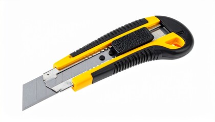 Retractable Utility Knife with Textured Grip &ndash; Precision Box Cutter for Cardboard, Plastic, and Craft Materials &ndash; Durable Blade with Safety Slide Mechanism for Packaging, Construction, and DIY Project