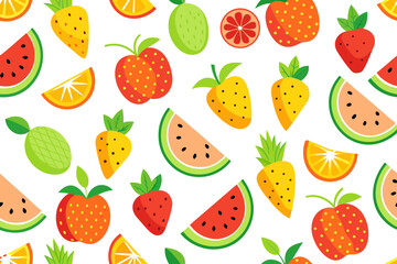 Seamless Lemon Pattern with Blue Ribbon and Leaves – Citrus Fruit Decorative Design
