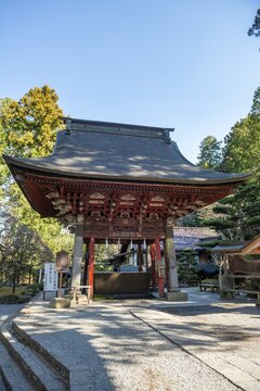 Shinto Shrine Buildings, Kitaguchi-hongu Fuji Sengen Shrine, Shinto Shrine in the Forest, Fujiyoshida, Yamanashi Prefecture, Japan