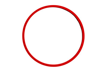 Isolated Red Circle on Transparent Transparent Background Simple Geometric Shape, PNG