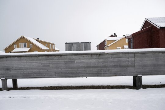 Supply lines, routed above ground on stilts due to permafrost, Kongsfjorden, Ny-&Aring;lesund research settlement, Spitsbergen Island, Spitsbergen archipelago, Svalbard and Jan Mayen, Norway