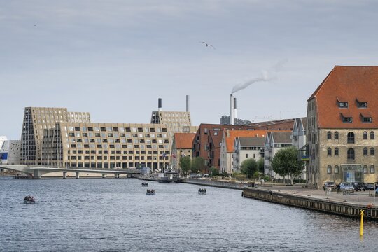 Contemporary architecture Paper Island, Gammel Dok Pakhus, former warehouse, Strandgade, Christianshavn, Copenhagen, Denmark