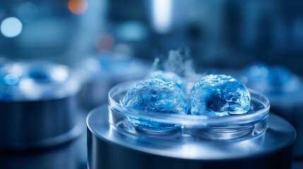 Crystalline ice formation in cryopreserved cell suspension faceless cryobiology defocused controlled rate freezer background vitrification process avoiding ice crystal damage