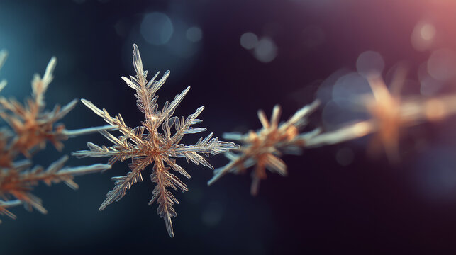 Branching dendritic crystals forming in supersaturated solution faceless crystallization process defocused nucleation sites background protein crystallography structural