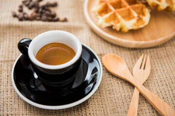 Glass of Hot Coffee Espresso
