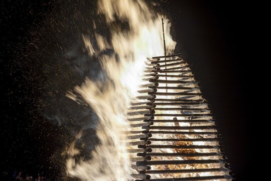 Funkenfeuer, near Reichenbach, Allg&auml;u, Bavaria, Germany