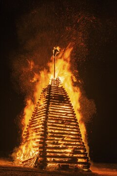 Funkenfeuer, near Reichenbach, Allg&auml;u, Bavaria, Germany