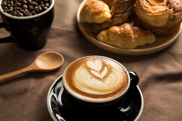 Glass of Hot Coffee Latte