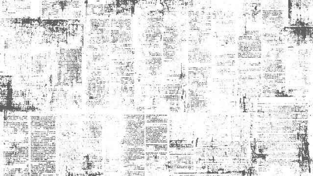 Old newspaper texture with ink smudges and worn distressed design. Retro newspaper background with grunge print and vintage paper feel. 