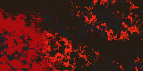 Dynamic red and black abstract background with grunge brush strokes and halftone dots. Modern Trendy design in Vector Illustration © Fahrus sinatria