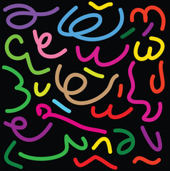 Abstract colorful vector illustration for a happy greeting card design with a pink heart symbol and pattern