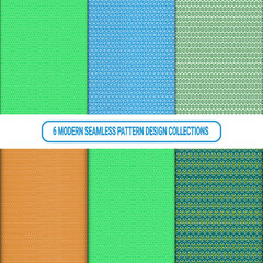 Modern Seamless Pattern Collection – 6 Abstract Geometric Decorative Backgrounds