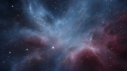 Vibrant galactic nebula with swirling clouds and countless stars in deep space